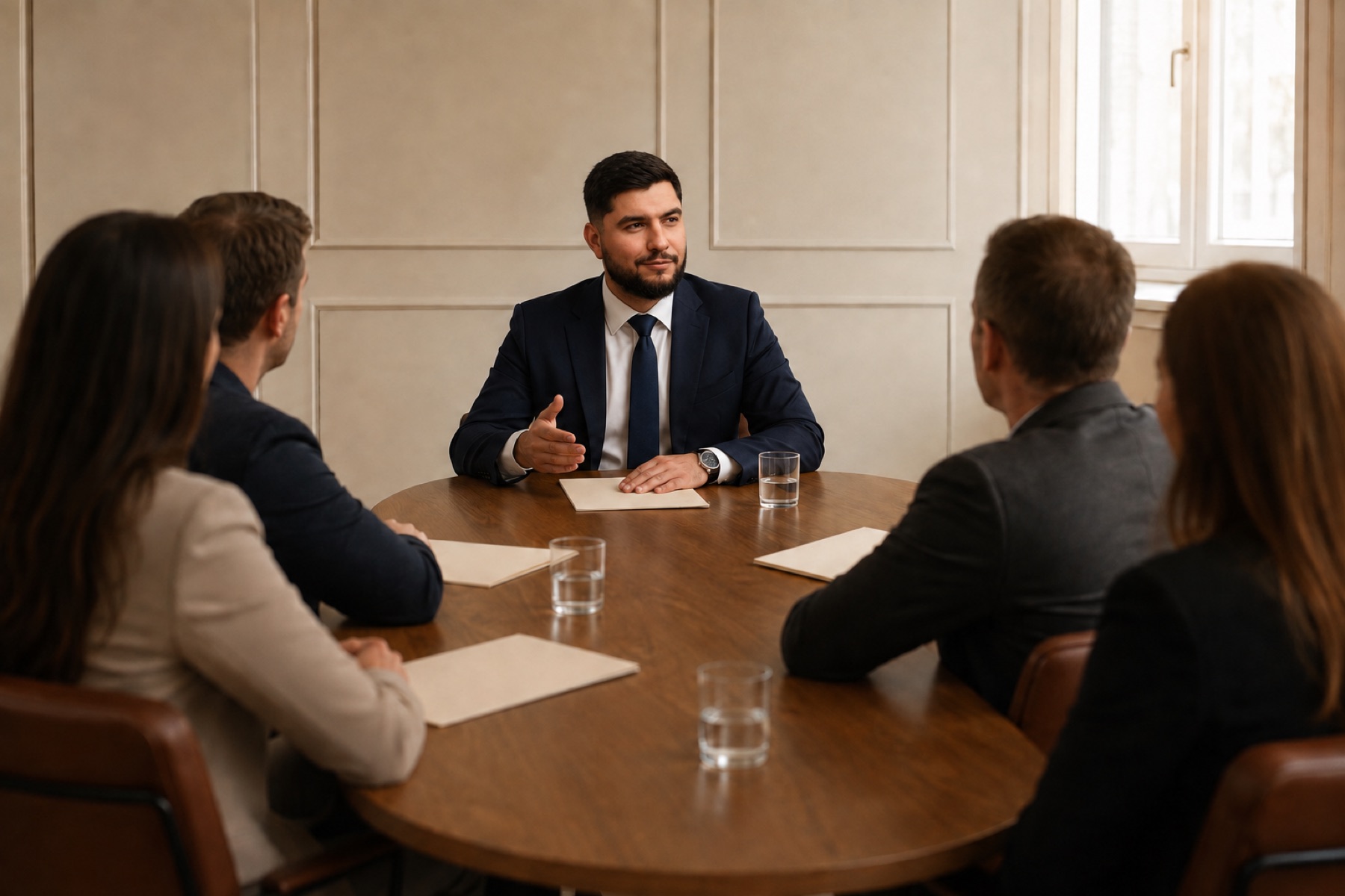 Spotkanie z zarządem spółki w sali konferencyjnej kancelarii